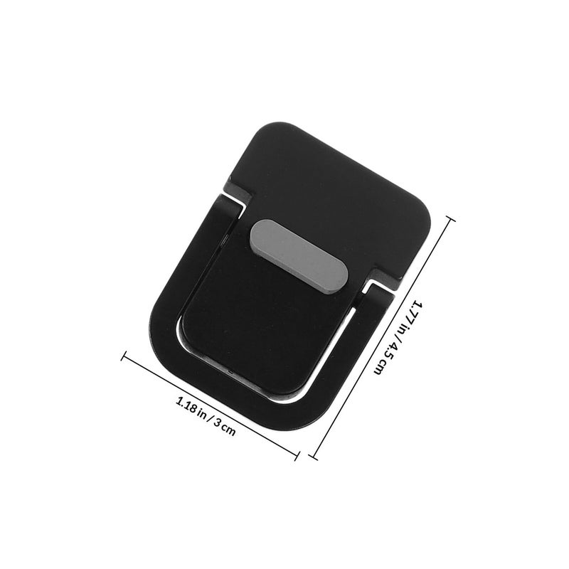 Portable Metal Laptop Stand Riser Cooling Holder 2 Pairs Silver Black - Image 3