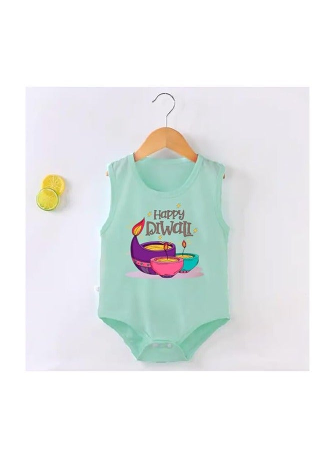 PRINTSHOP4ME Diwali Baby Romper For Celebration–Soft Cotton Sleeveless Bodysuits For Newborns,Infants And Toddlers–Unisex Baby Onesies For Boys And Girls - Image 2