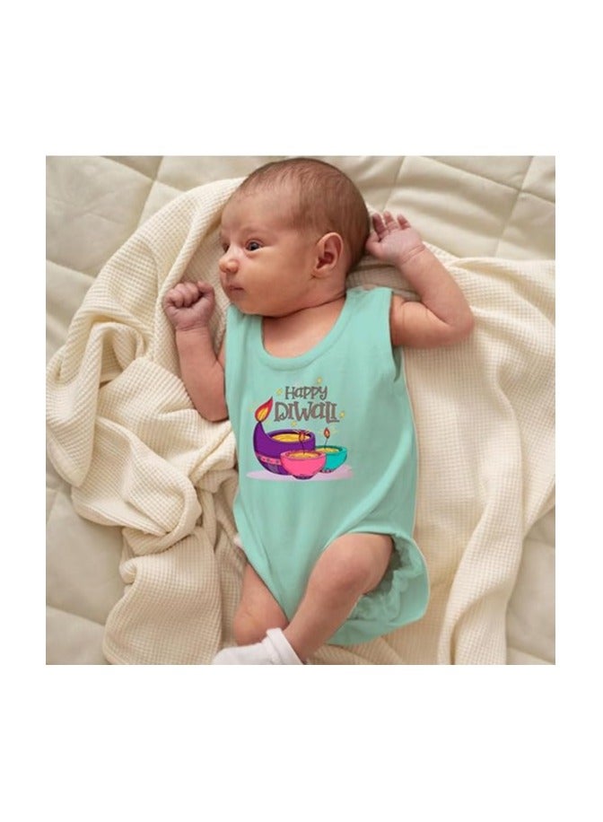 PRINTSHOP4ME Diwali Baby Romper For Celebration–Soft Cotton Sleeveless Bodysuits For Newborns,Infants And Toddlers–Unisex Baby Onesies For Boys And Girls - Image 4