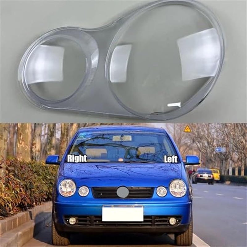 QASULER Headlight Lens Cover for VW Polo 2002-2005 - Image 4