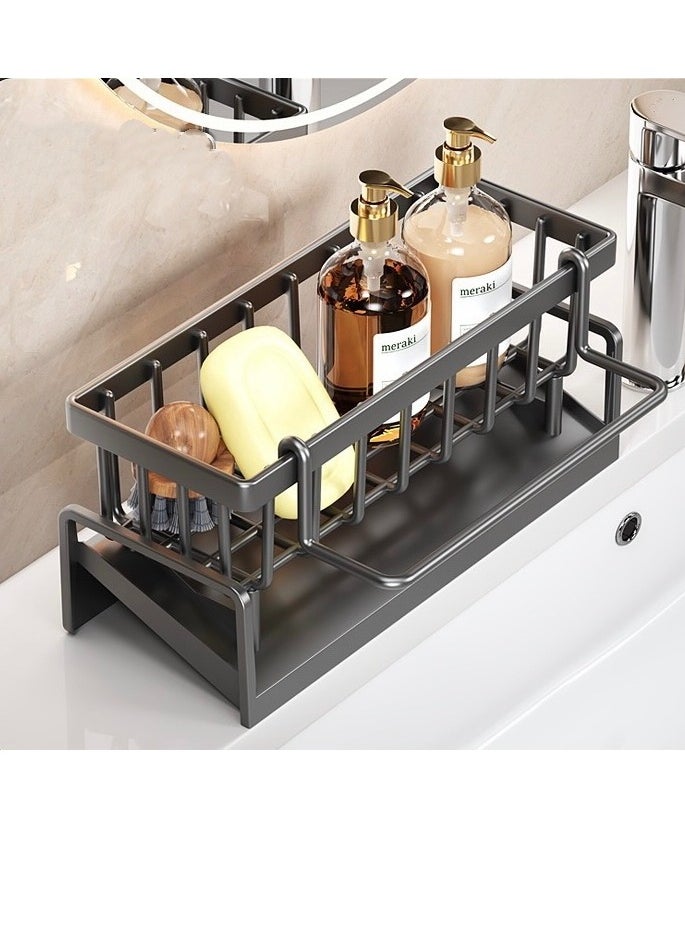COYICMSS Multifunctional Sponge Rack Drainer Kitchen Shelf Sink Rag Dishwashing Detergent Dishcloth Organiser Kitchen Storage Racks  - Image 2