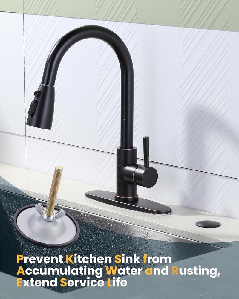 ALEASHA Kitchen Sink Hole Cover, Faucet Hole Cover for Kitchen Sink, Tap Hole Plate Stopper Cover Blanking Brass Metal Plug, Oil Rubbed Bronze - Image 4