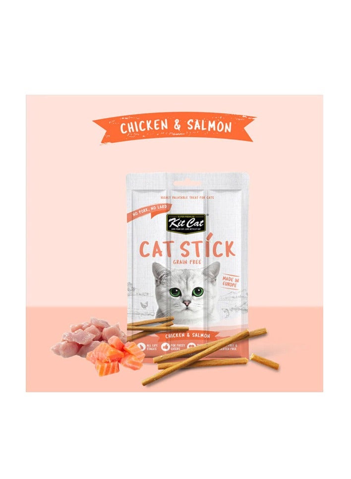 Kit Cat Grain Free Cat Stick Chicken & Salmon 15g - 4 Piece - Image 3