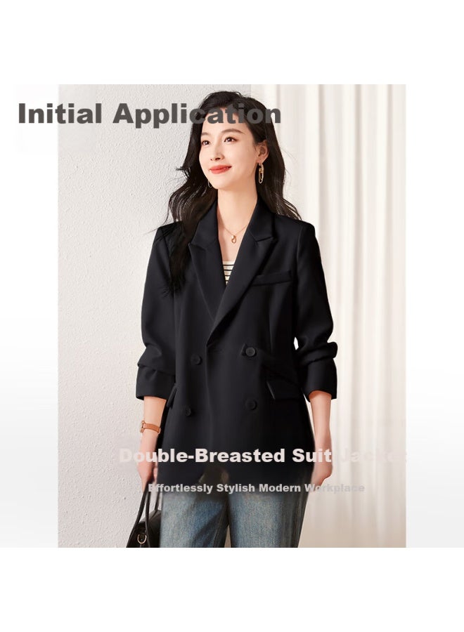 Chushen Women's Blazer, Casual Design With Irregular Back Slit, Suitable For Commuting And Leisure, S142f4324