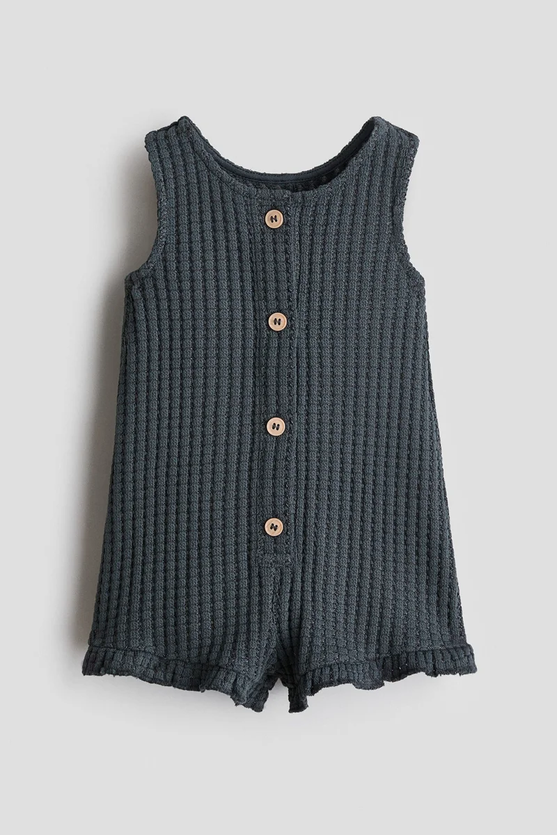 H&M Waffle-knit romper suit