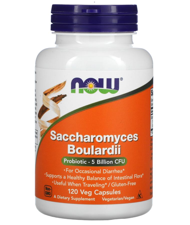 now Saccharomyces Boulardii 5 Billion CFU 120 Veg Capsules