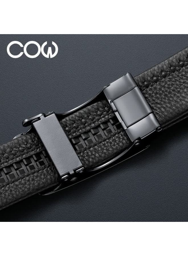 Cow Men's Leather Automatic Buckle Belt Gift Box Top Layer Cowhide Fashion Business Waistband New Year Birthday Gift - Image 5