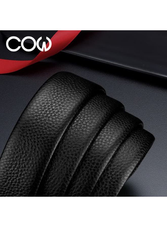Cow Men's Leather Automatic Buckle Belt Gift Box Top Layer Cowhide Fashion Business Waistband New Year Birthday Gift - Image 3