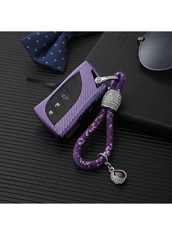 NIBEMINENT Car Key Cover For Lexus X260H/New ES200/ES300/HLS500H With Drill Rope - Image 2