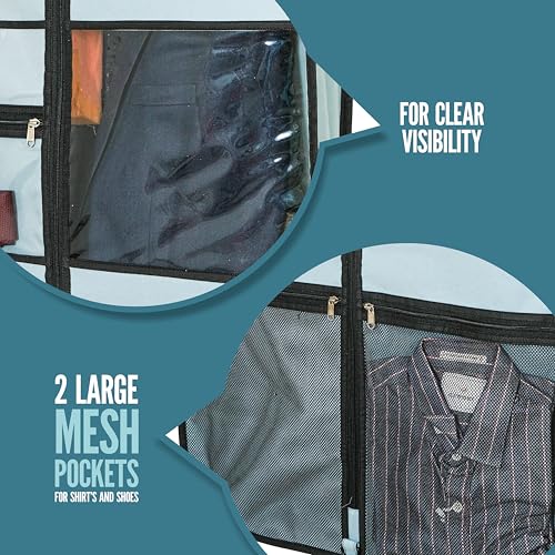 SOLSTICE Suit Cover Big Size with Zip of (110 x 60 cm) | Suit, Coat, Blazer, Jacket Cover (Pack of 2) (BLUE) - Image 4