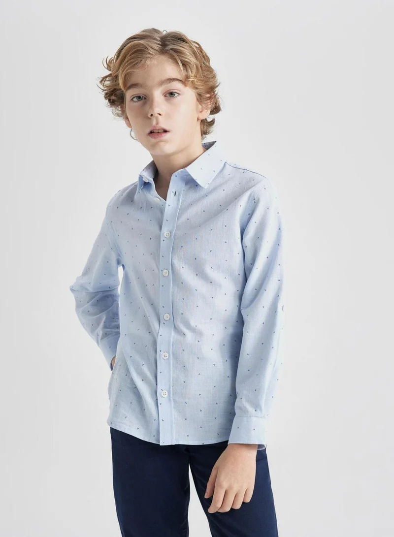 ديفاكتو قميص بأكمام طويلة بقصة عادية