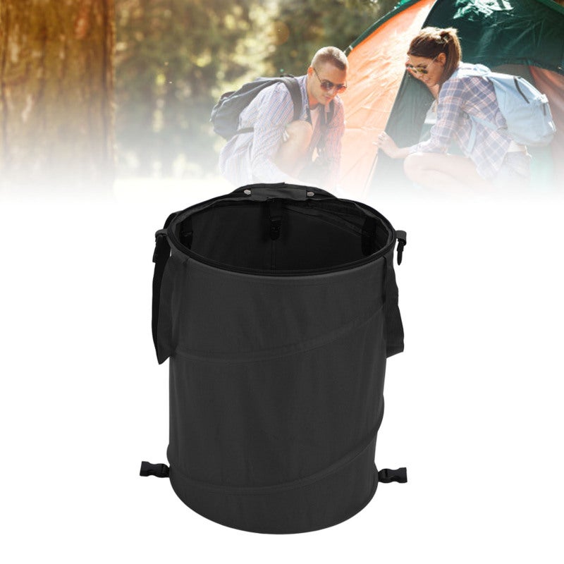 Camping Trash Can 10 Gallon (37.8L) Foldable Design Portable Container - Lid Included Multifunctional Container for Outdoor Camping, Picnics, Gardening - Image 5
