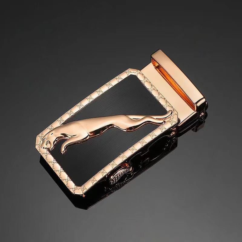 2023 Trendy Mens Alloy Belt Buckle 3.5CM Trimmed golden leopard [without belt] 