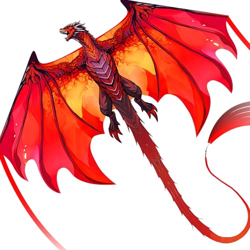 SGftre Complete Kite with Handle Line AccessoriesEasy to Fly for Kids Adults Perfect for Beach Park Family Outdoor Activities Speed Dragon Red 1 - Image 1