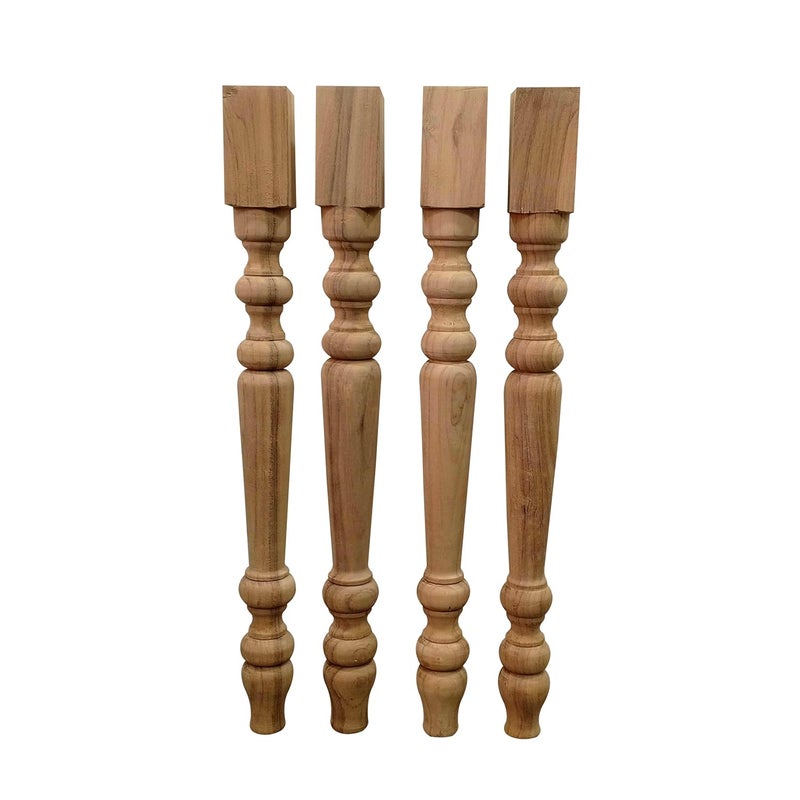 ASHOFY Handmade BTC Wooden Center Table Leg Set of 4 18 Inch - Image 1