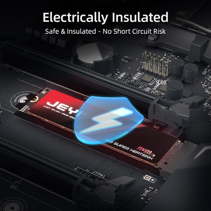 JEYI M.2 2280 SSD Heatsink, Graphene+Copper Foil, 0.5mm Ultra-Thin, 1500W/mK Thermal Conductivity, for NVMe/SATA SSDs (5pcs) - Image 2