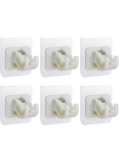Generic 6 Pcs Self-Adhesive Curtain Rod Holders, ABS Material, No Drill Rod Bracket for Kitchen, Bathroom, Behind Doors  - Image 1