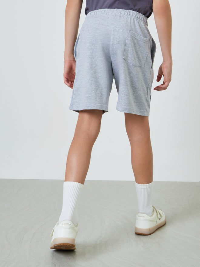 Styli Kids Grey Placement Print Shorts - Image 4