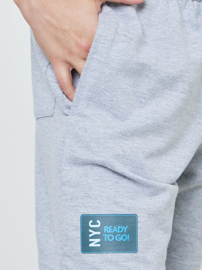 Styli Kids Grey Placement Print Shorts - Image 3