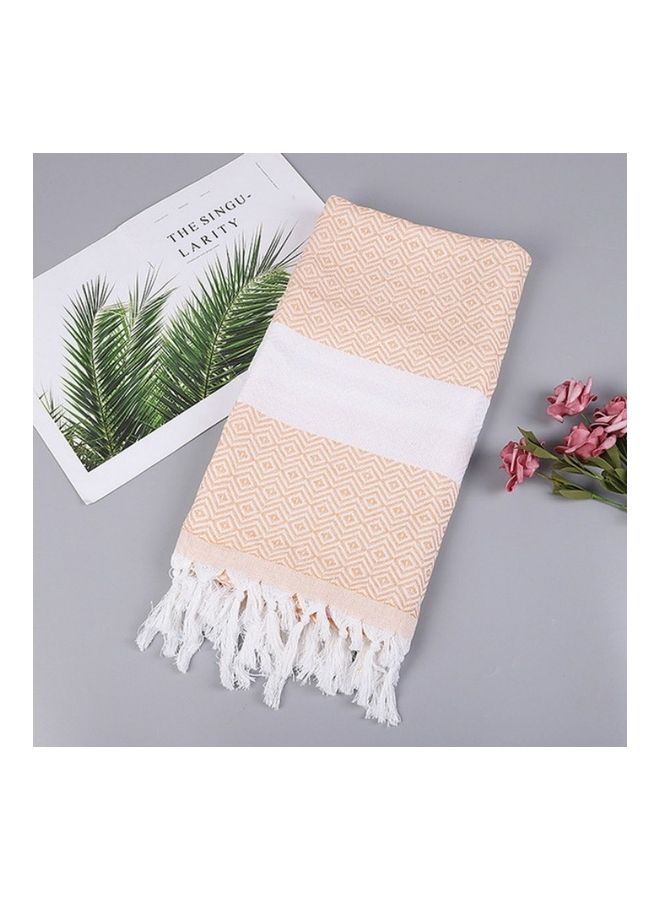 NIBEMINENT Large Pure Cotton Bath Towel Light Orange 20X10X5cm