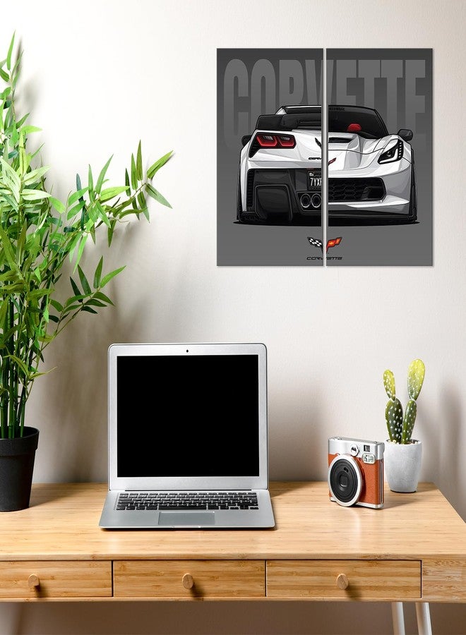 Wallgasm CORVETTE SPLIT OF 2 Posters, 24x18 inch 300 GSM Posters, For Bedroom, Living room, Study Room, Dorms and Offices - Image 2