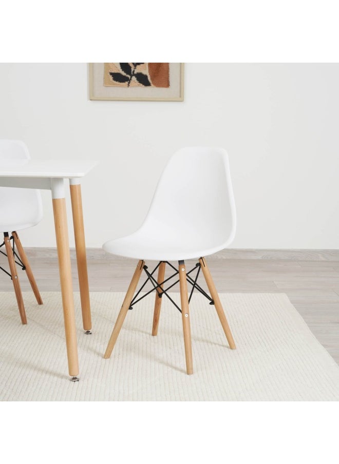 Pan Home - Dorthy 4 - Seaters Dining Set | Rectangle | Wood | Tapered Legs | White - Image 1
