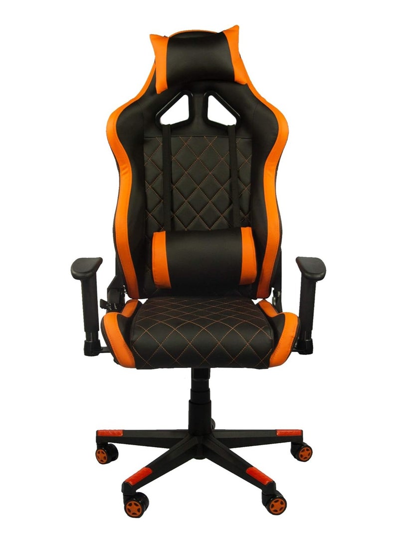 Gamer Chair – Ergonomic Reclining Gaming Chair with Orange Grid Design, Adjustable for Maximum Comfort - Image 1