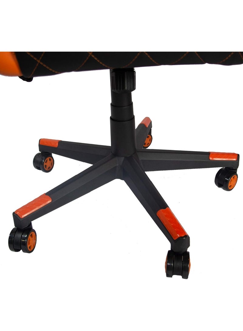 Gamer Chair – Ergonomic Reclining Gaming Chair with Orange Grid Design, Adjustable for Maximum Comfort - Image 2