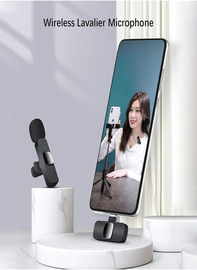Generic Wireless Lavalier Microphones for iPhone, iPad, Android, Camera, USB-C Microphone, 7-Hour Battery, Mini Microphone with Noise Reduction for Video Recording, Vlog, YouTube, TikTok  - Image 1