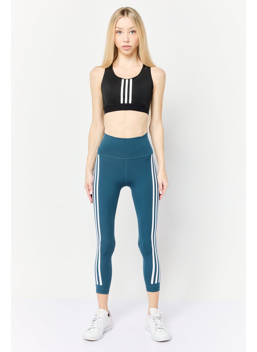 Adidas Women Sportswear Fit Pull On 7/8 Leg Training Leggings, Teal Blue  - Image 4