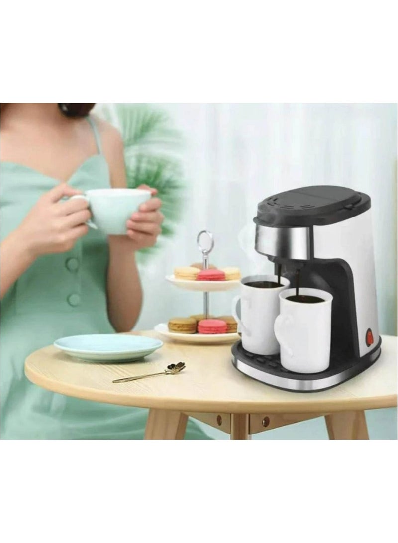 دينكس ماكينة تحضير القهوة بالتنقيط DX3413 - قوة 450 واط، سعة 240 مل، فلتر عالي الكثافة، تحضير كوب واحد/كوبين، تصميم أنيق مع مؤشر ضوئي، متعددة الأغراض للقهوة والشاي - مثالية للمنزل أو المكتب - Image 1