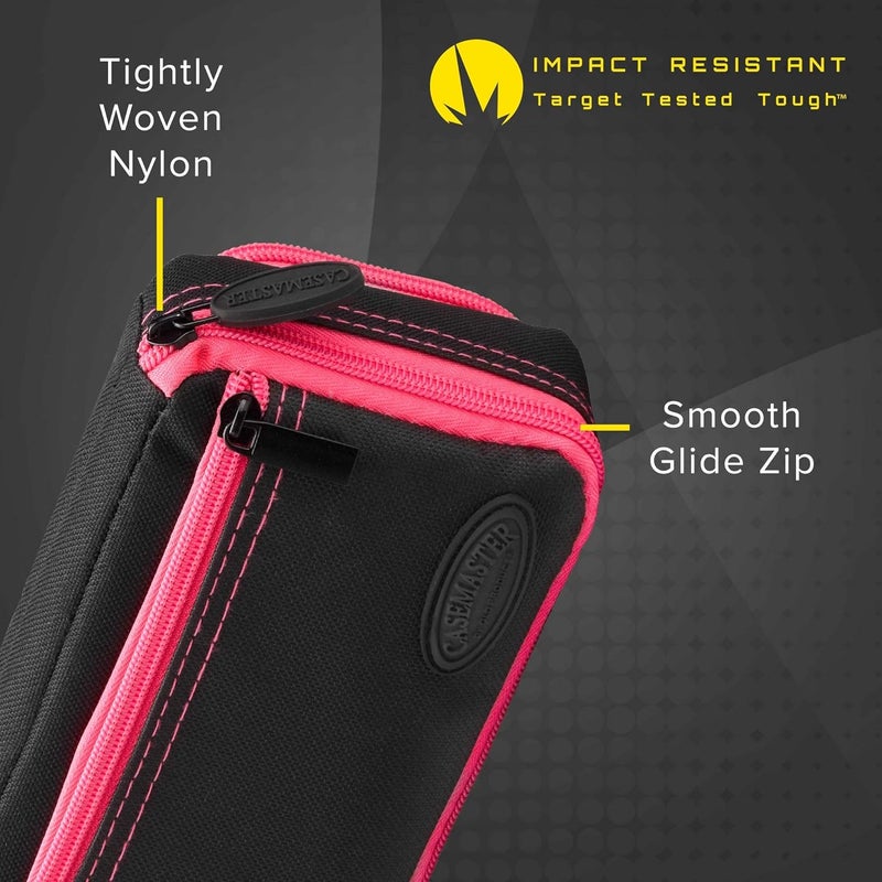 CASEMASTER Plazma Plus, 3 Dart Case for Soft and Steel Tip Darts Features Large Front Mobile Device Pocket, Built-in Storage Tube and Pockets for Flights, Tips, Shafts, and Personal Items - Image 3