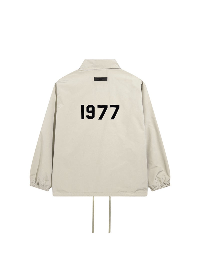 Generic - FOG Essentials 1977 Print Velvet Jacket Apricot - Image 1
