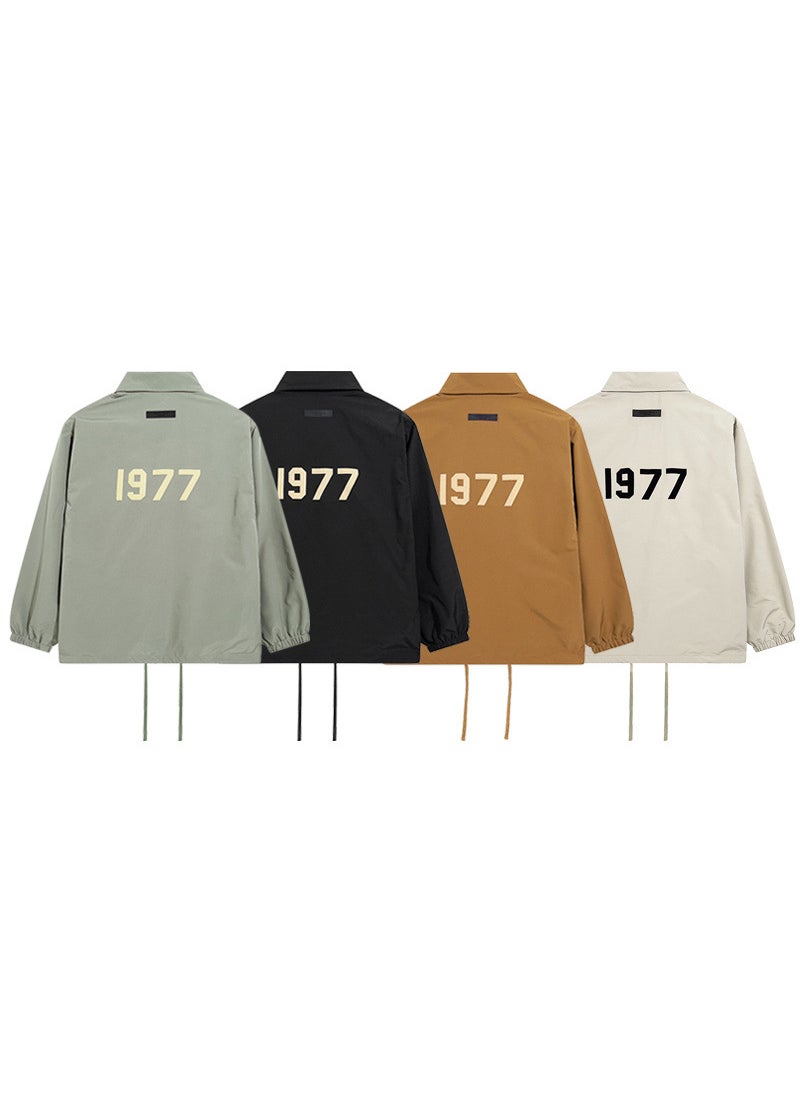 Generic - FOG Essentials 1977 Print Velvet Jacket Apricot - Image 1