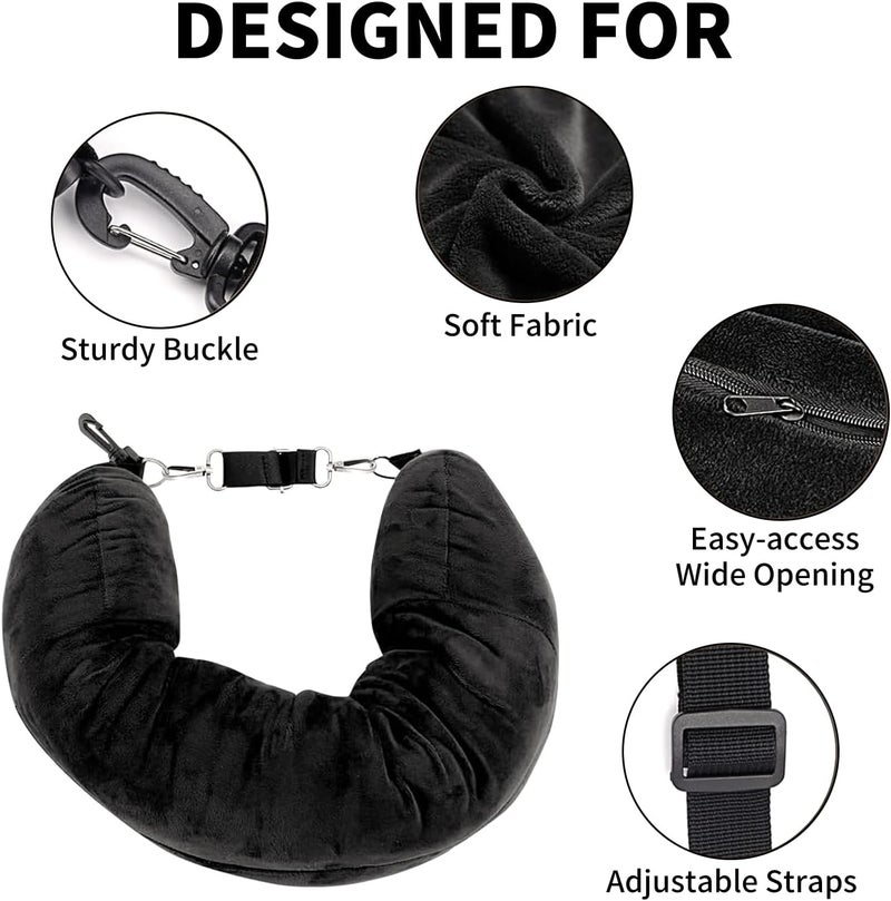 Rayakt Stuffable Neck Pillow for Travel - Adjustable, Ultra-Soft, Washable with Storage Bag - Image 3