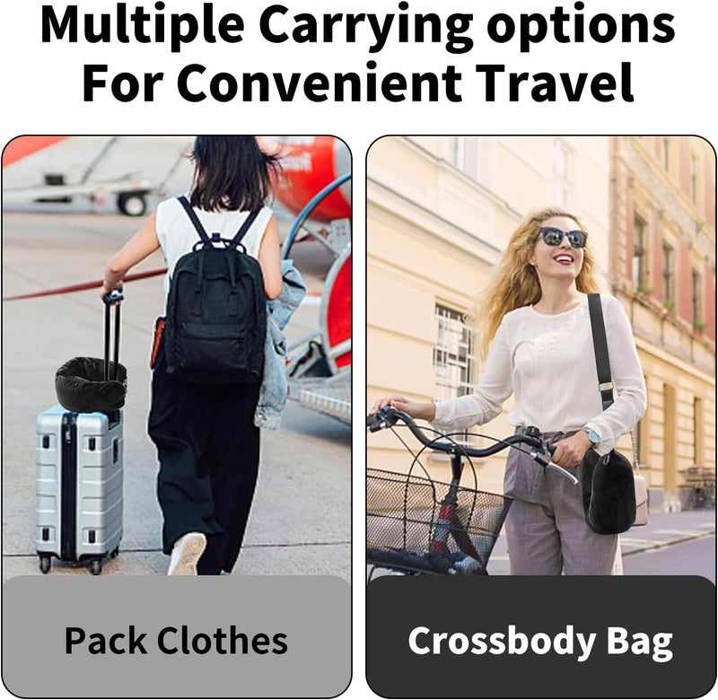 Rayakt Stuffable Neck Pillow for Travel - Adjustable, Ultra-Soft, Washable with Storage Bag - Image 5