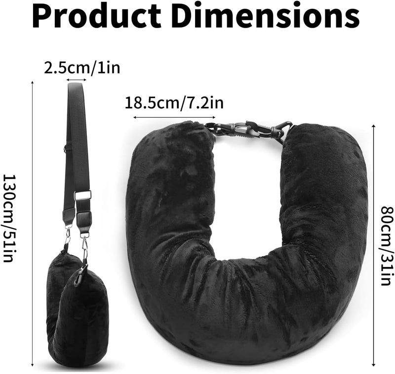 Rayakt Stuffable Neck Pillow for Travel - Adjustable, Ultra-Soft, Washable with Storage Bag - Image 2