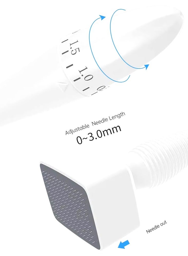 برايم بي جافاودان ديرما ستامب ديرماستامب 140 طرف قابل للتعديل من التيتانيوم ميكرونيدل الختام قلم ديرما التلقائي ديرمابين احترافي ميكرونيدلينغ حقيقي فردي إبر دقيقة جلدي للوجه والجسم ونمو شعر اللحية - 3 قطع - Image 2