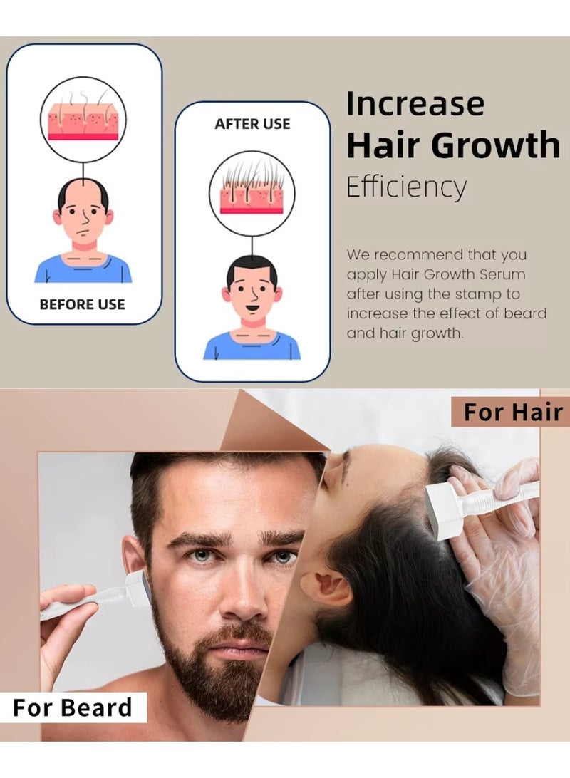 برايم بي جافاودان ديرما ستامب ديرماستامب 140 طرف قابل للتعديل من التيتانيوم ميكرونيدل الختام قلم ديرما التلقائي ديرمابين احترافي ميكرونيدلينغ حقيقي فردي إبر دقيقة جلدي للوجه والجسم ونمو شعر اللحية - 3 قطع - Image 4