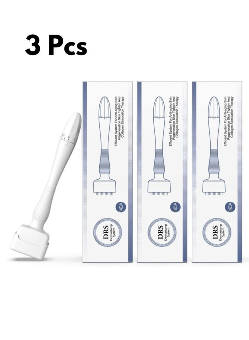 برايم بي جافاودان ديرما ستامب ديرماستامب 140 طرف قابل للتعديل من التيتانيوم ميكرونيدل الختام قلم ديرما التلقائي ديرمابين احترافي ميكرونيدلينغ حقيقي فردي إبر دقيقة جلدي للوجه والجسم ونمو شعر اللحية - 3 قطع - Image 1