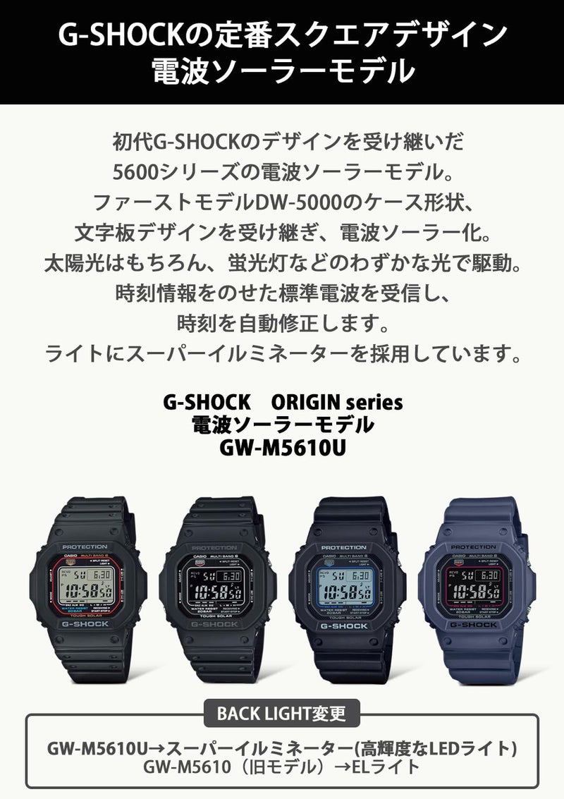 G-SHOCK CASIO G-Shock GW-M5610U-1JF [20 ATM Water Resistant Solar Radio Wave GW-M5610 Series] Shipped from Japan - Image 3
