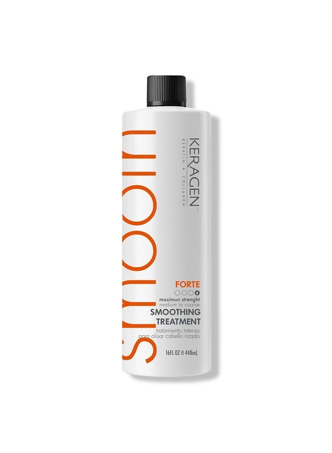 KERAGEN - Brazilian Smoothing Keratin Hair Treatment, Blowout Straightening System For Dry And Damaged Hair - Forte, Sulfate Free - Eliminates Curls And Frizz, Medium To Coarse Hair (16 Oz) - Image 1
