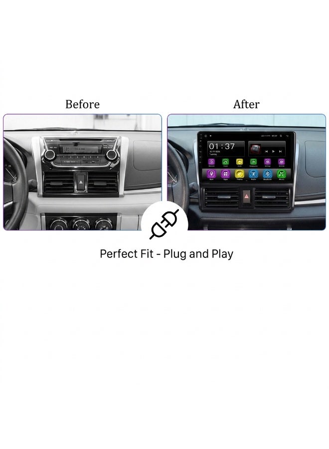 أندرويد 15 سيارة اللاسلكية Carplay لتويوتا فيوس 2014-2016 شاشة تعمل باللمس GPS الملاحة - Image 5