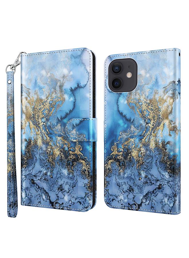 زبون جراب لهاتف iPhone 13 Pro Max بنمط رسم ثلاثي الأبعاد، جراب قلاب أفقي من مادة TPU + جلد PU مع حامل وفتحات للبطاقات ومحفظة - Image 1