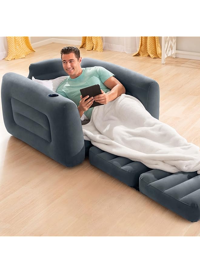 INTEX Pull Out Inflatable Chair Grey - Image 4