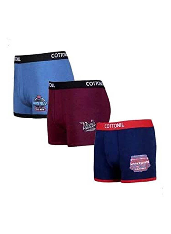 COTTONIL Printed Boxer Briefs Pack Of 2 