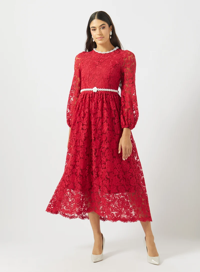 Khizana Lace A-line Dress