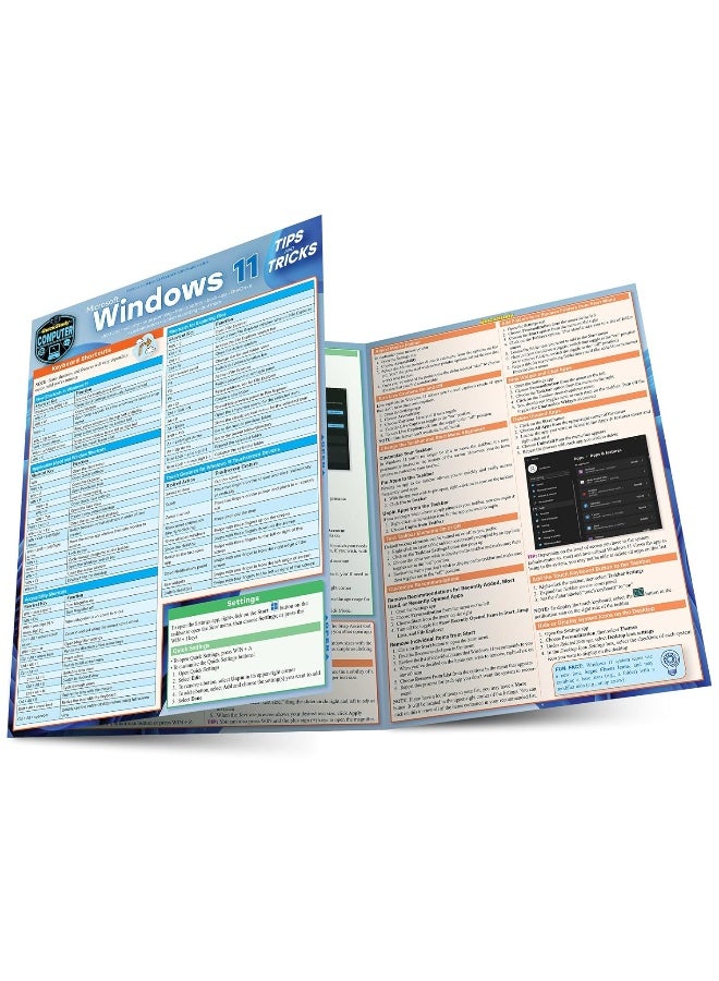 Microsoft Windows 11 - Tips & Tricks: Quickstudy Laminated Computer Reference Guide - Image 1