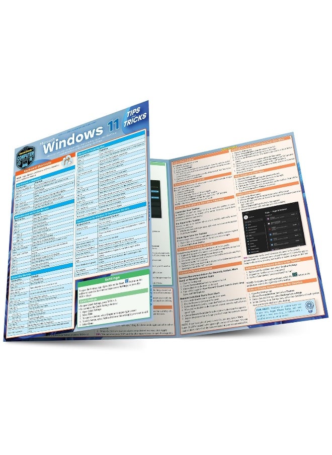null - Microsoft Windows 11 - Tips & Tricks: Quickstudy Laminated Computer Reference Guide - Image 1