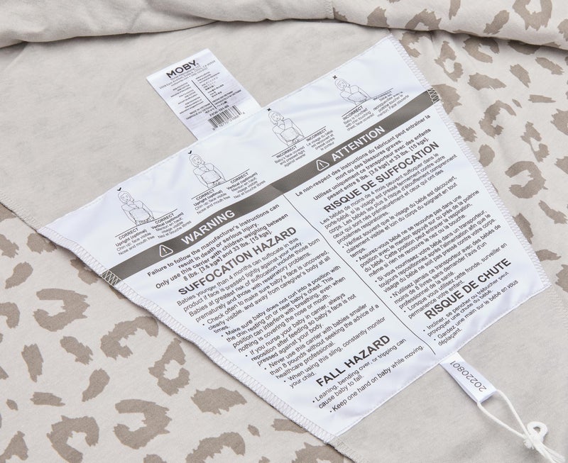 Moby Baby Wrap Carrier Element for Newborns to Toddlers (8-33lbs), Infant Sling Carrier, Ultra Lightweight & Hands Free Design, Adjustable for All Body Types (Dusted Leopard) - Image 3